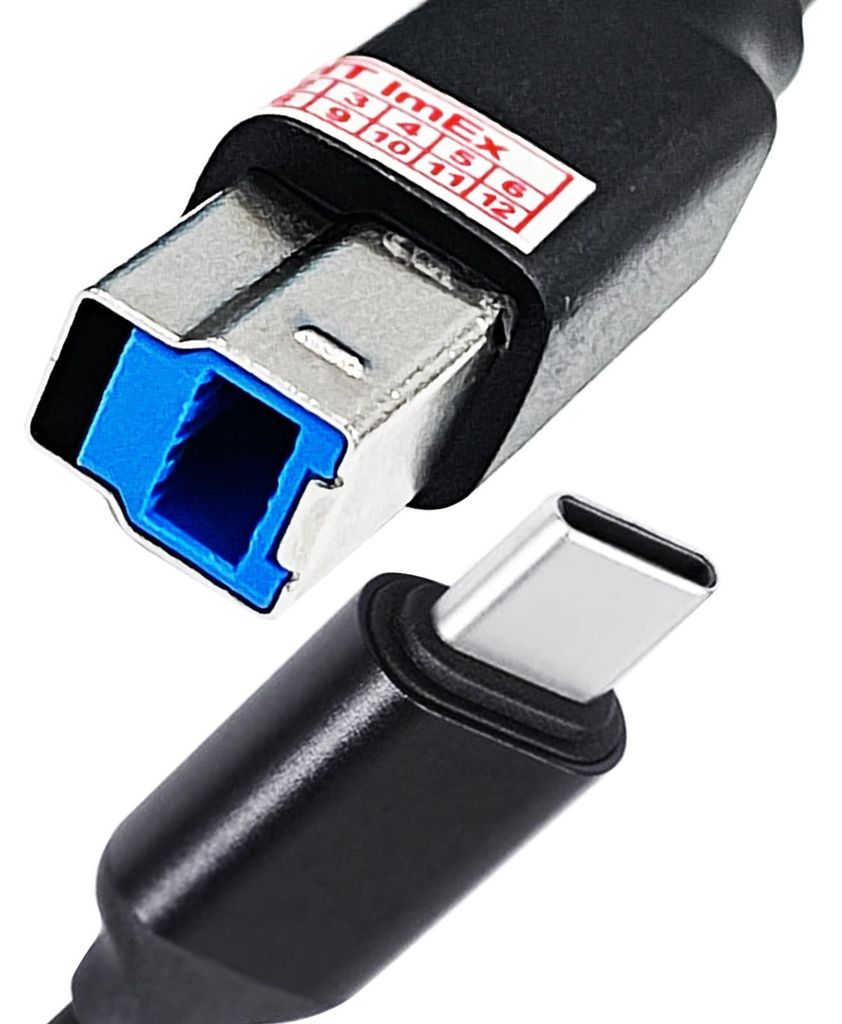 1m USB Kabel Stecker Typ C auf Typ B 3.0 Anschluss Drucker Festplatte HDD