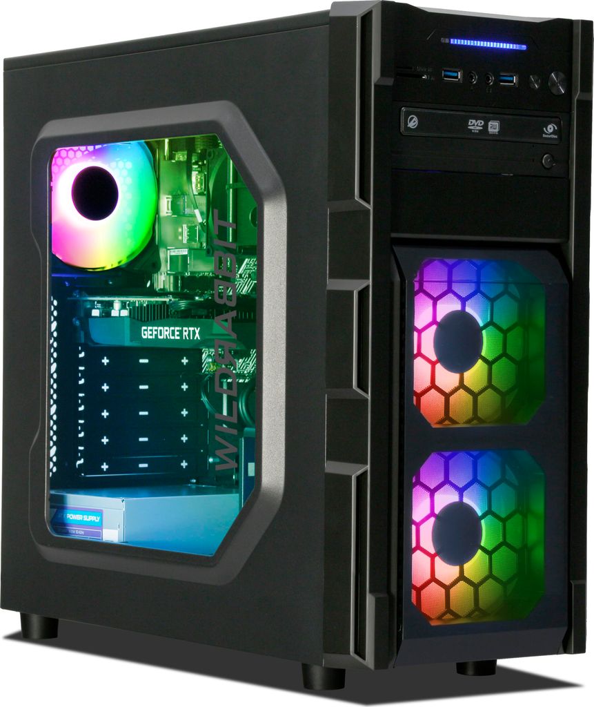 Ankermann Cosmo Gaming V3, AMD Ryzen 7 5700X, Nvidia GeForce RTX 3050 6GB, 16GB RAM, 1TB NVMe SSD, Windows 11, WLAN, Libre Office
