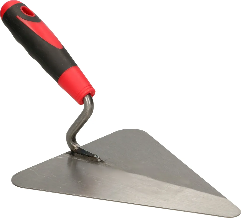 KOTARBAU® Spatola triangolare in acciaio inox per muratori Saldata 200 mm Terra Soft
