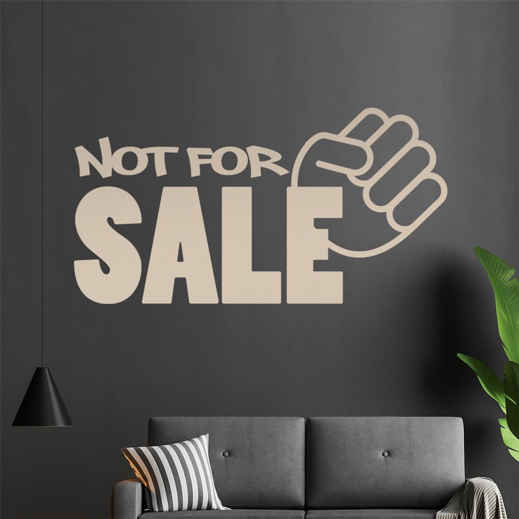 not forWandtattoo in 6 Größen - Wandaufkleber Wall Sticker - Dekoration, Küche, Wohnzimmer, Schlafzimmer, Badezimmer