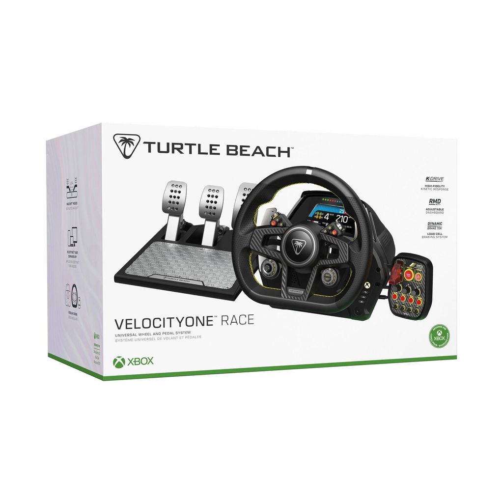 Turtle Beach VelocityOne Race Lenkrad & Pedalsystem mit Force Feedback, Magnetische Schaltwippen & Hall-Effekt-Sensoren für Xbox Series X|S, Xbox ...