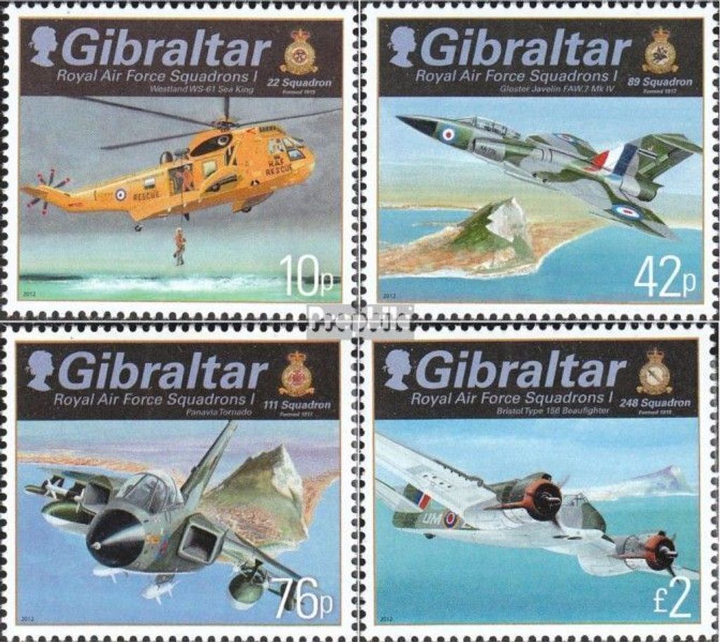 Briefmarken Gibraltar 2012 Mi 1473-1476 (kompl.Ausg.) postfrisch Royal Air Force