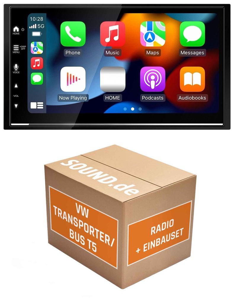 Autoradio Einbaupaket Kenwood DMX7722DABS passend für VW T5 Produktbild 