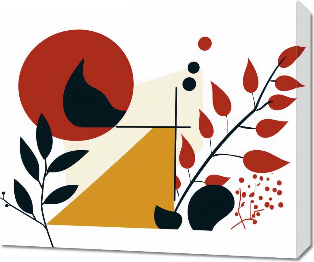 Bild 60x50cm Feuer und Flora