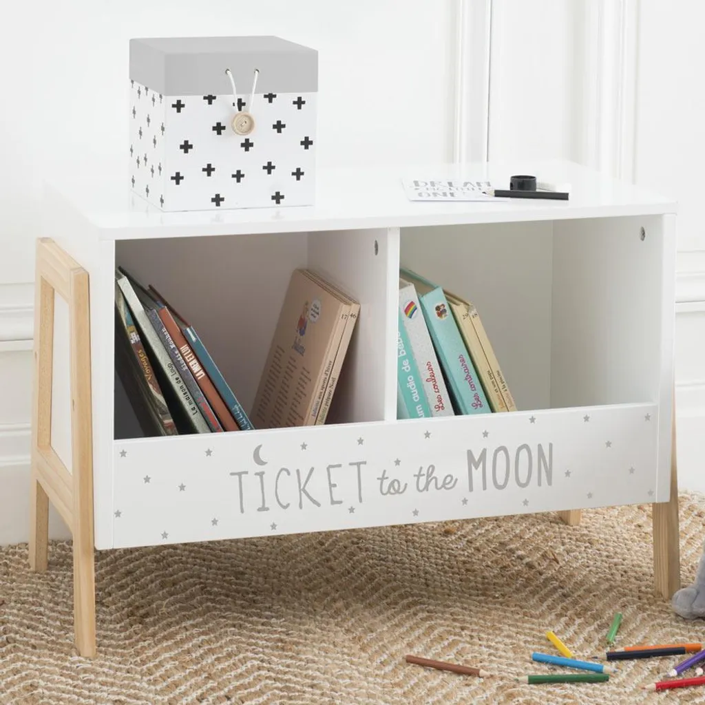 Petit meuble de rangement 2 niches Louise pour livres et décoration