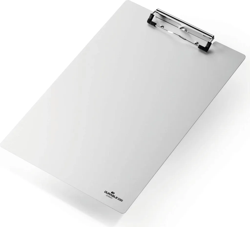 DURABLE Porte-bloc A4 en aluminium argenté 339023 robuste et léger
