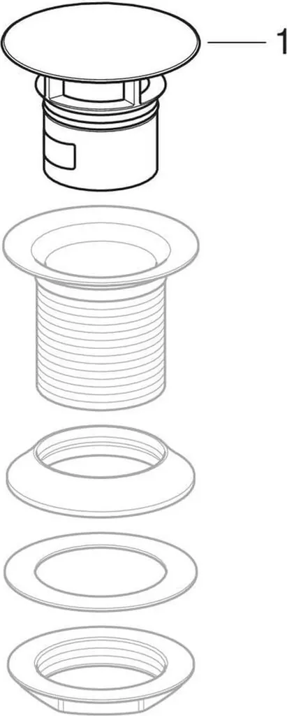 Valvola Geberit WT G1 1/4, L5 cm cromata lucida 152050, 1 pz. - 4