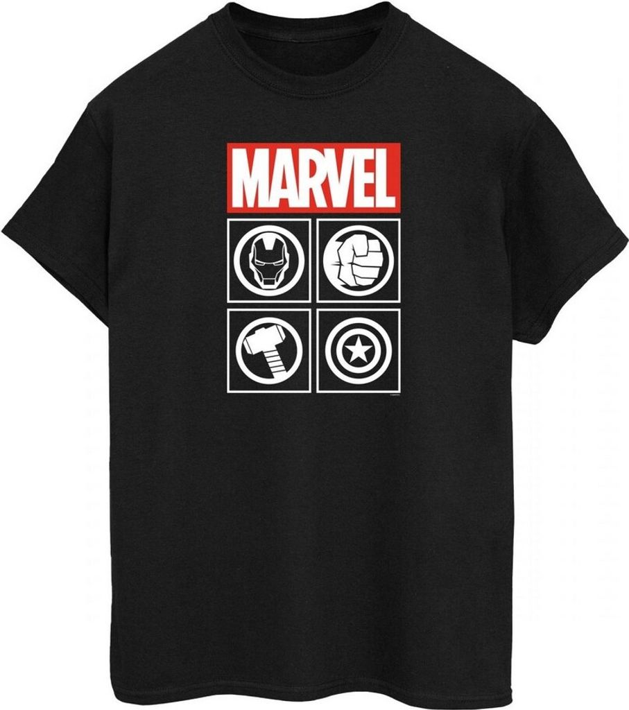 Avengers - T-Shirt für Herren BI369 (3XL) (Schwarz)