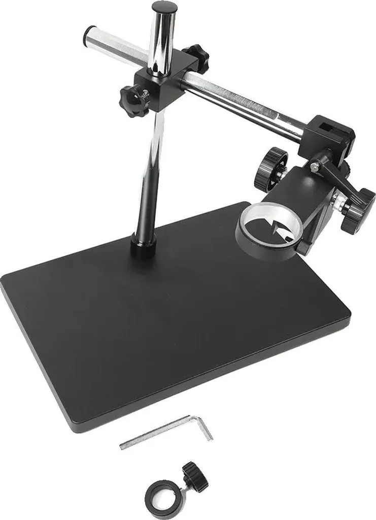 Support de table pour microscope réglable en hauteur stabilité noir