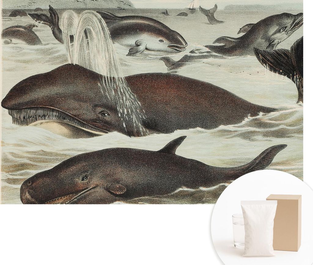 Fototapete - Wandbilder für Wohnzimmer - 104x70 cm - Dekorative Wandfolie - Modernes Design für Wanddekoration - Tapeten für Innenräume - Meere...