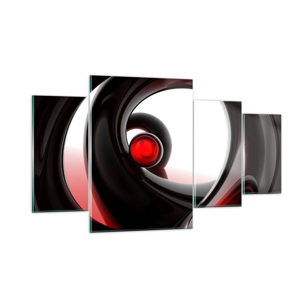 Bilder auf glas - Abstraktion Komposition Glaskugeln - 160x90cm - Glasbilder - Wandbilder - Kunstdruck - Wanddekoration aus Glas - Glas Bilder - Wa...