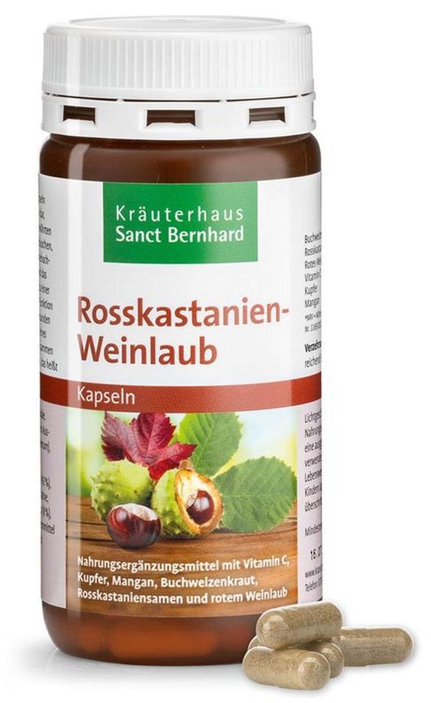 Sanct Bernhard Rosskastanien-Weinlaub Kapseln - 120 Kapseln Produktbild 