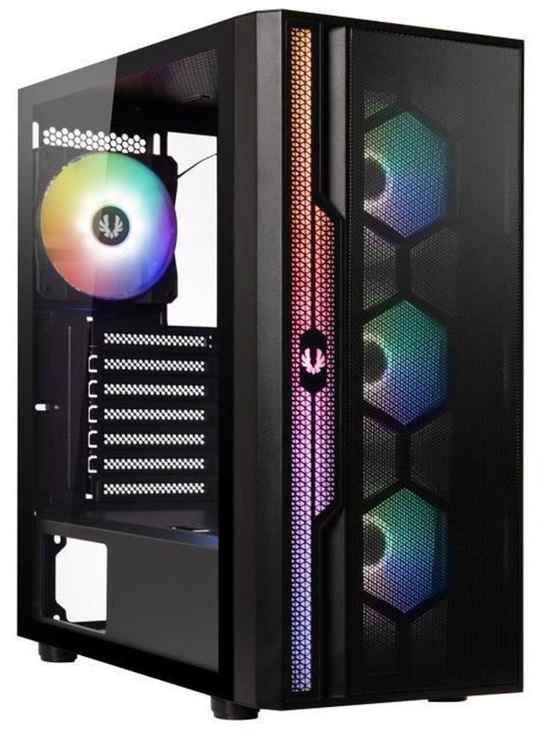 Apollo ARGB PC-Gehäuse (ohne Netzteil) – Midi-Tower – ATX-Formfaktor – Schwarz