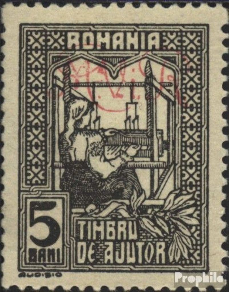 Briefmarken Dt. Militärverw. Rumänien 1917 Mi Z1y postfrisch Frau am Fenster