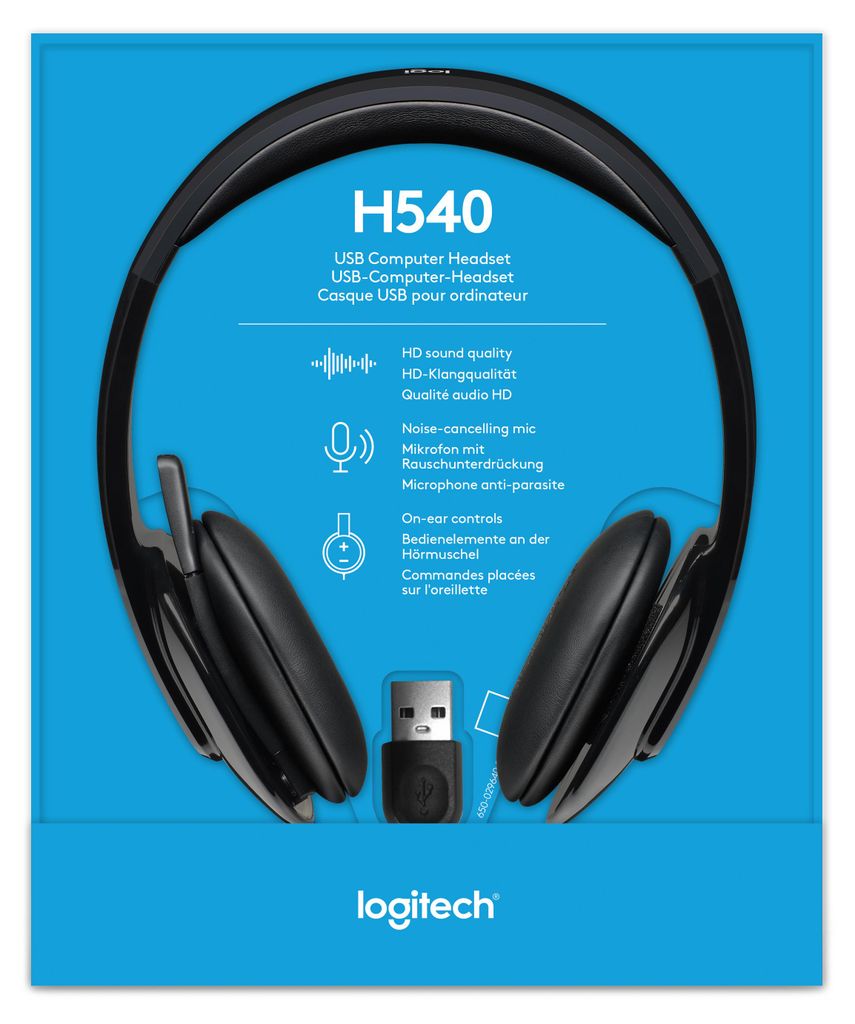 Logitech Auricular+Microfono H540 Alto rendimiento Imagen del producto 