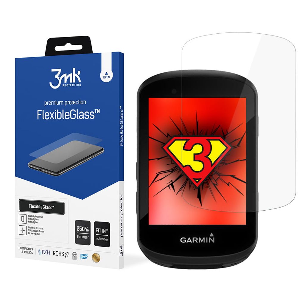 3mk Display Hybridglas FlexibleGlass für Garmin Edge 530 0,3mm 7H
