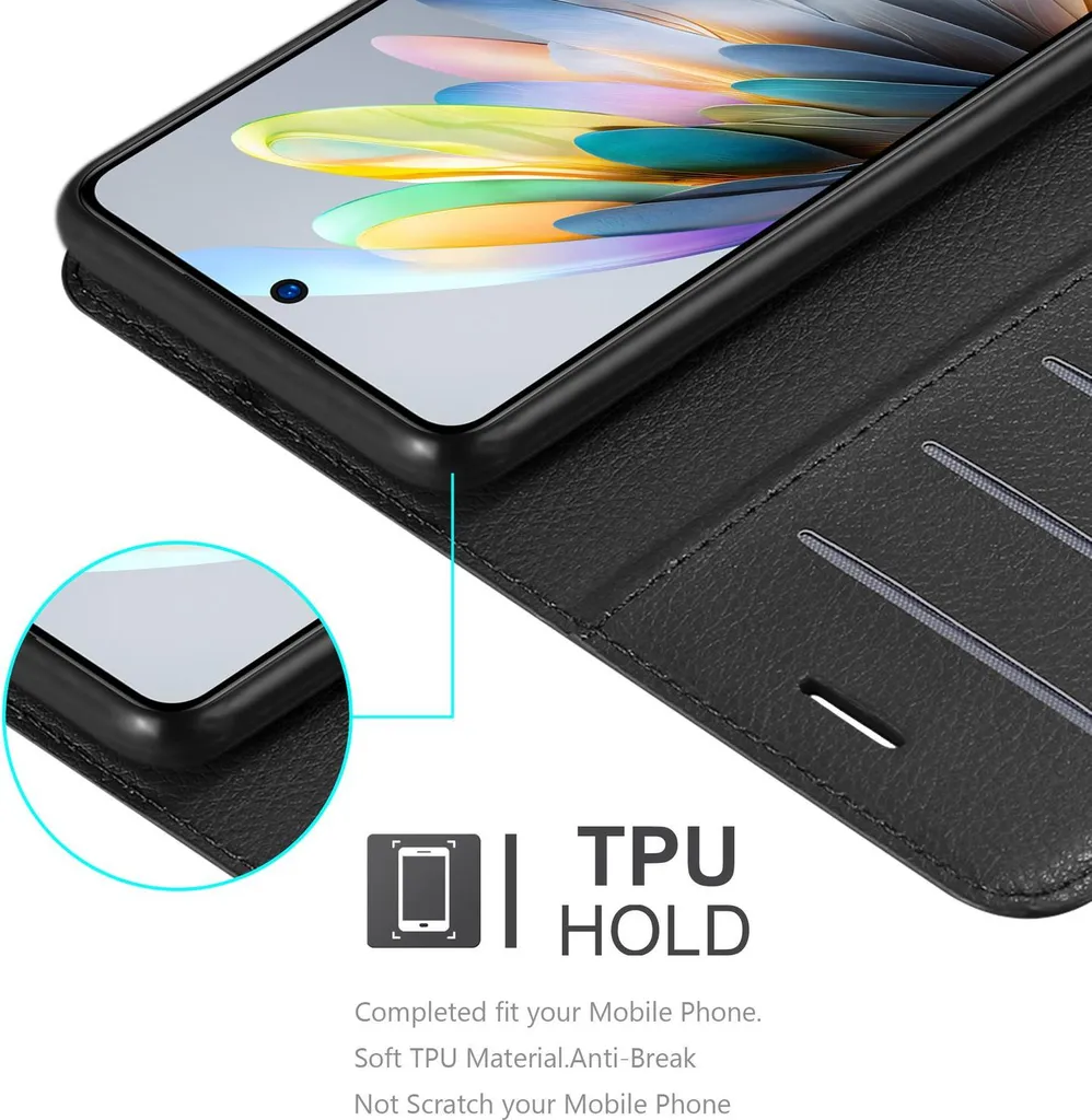 Cover ZTE Blade A75 4G Cadorabo: Stile Phantom Black e Praticità - 4