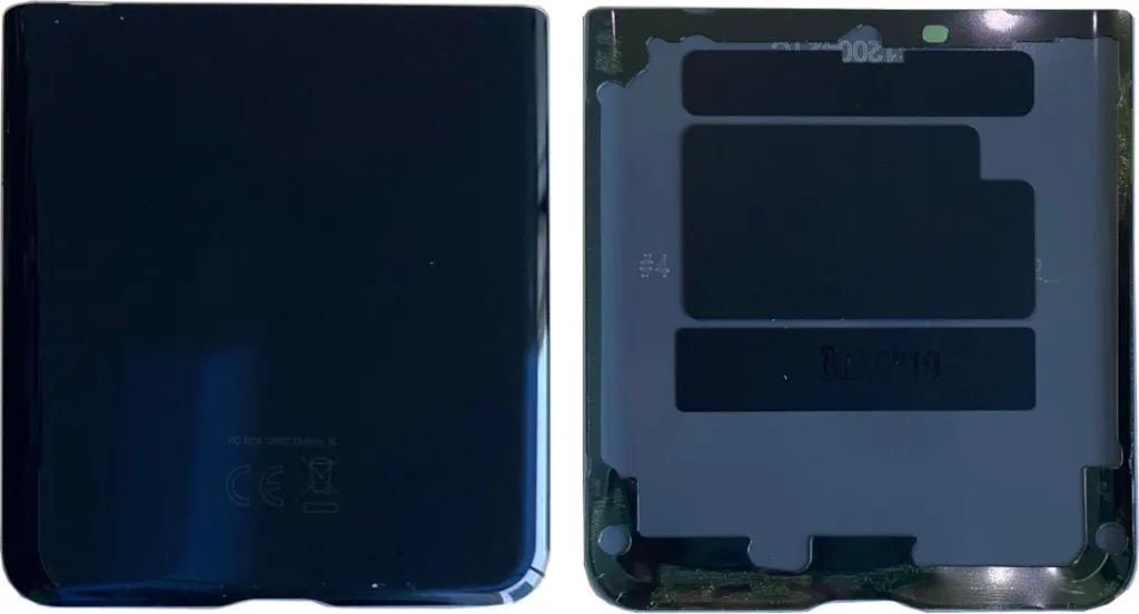 Cache batterie Samsung Z Flip 5G Noir GH82-22204A en verre haute finition