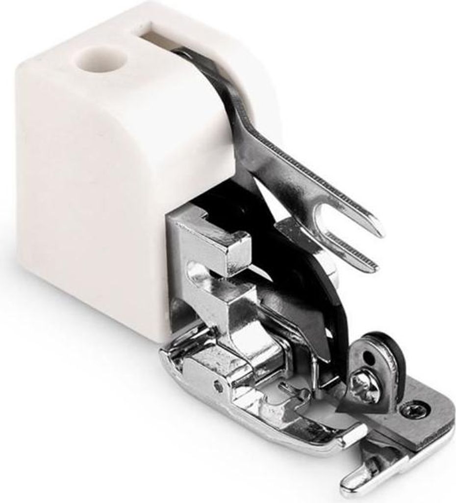 Seitlich geschnittener Overlockfuß für Nähmaschinen, Nähfuß für Leinen und Bettwäsche. Verschiedene Farben.