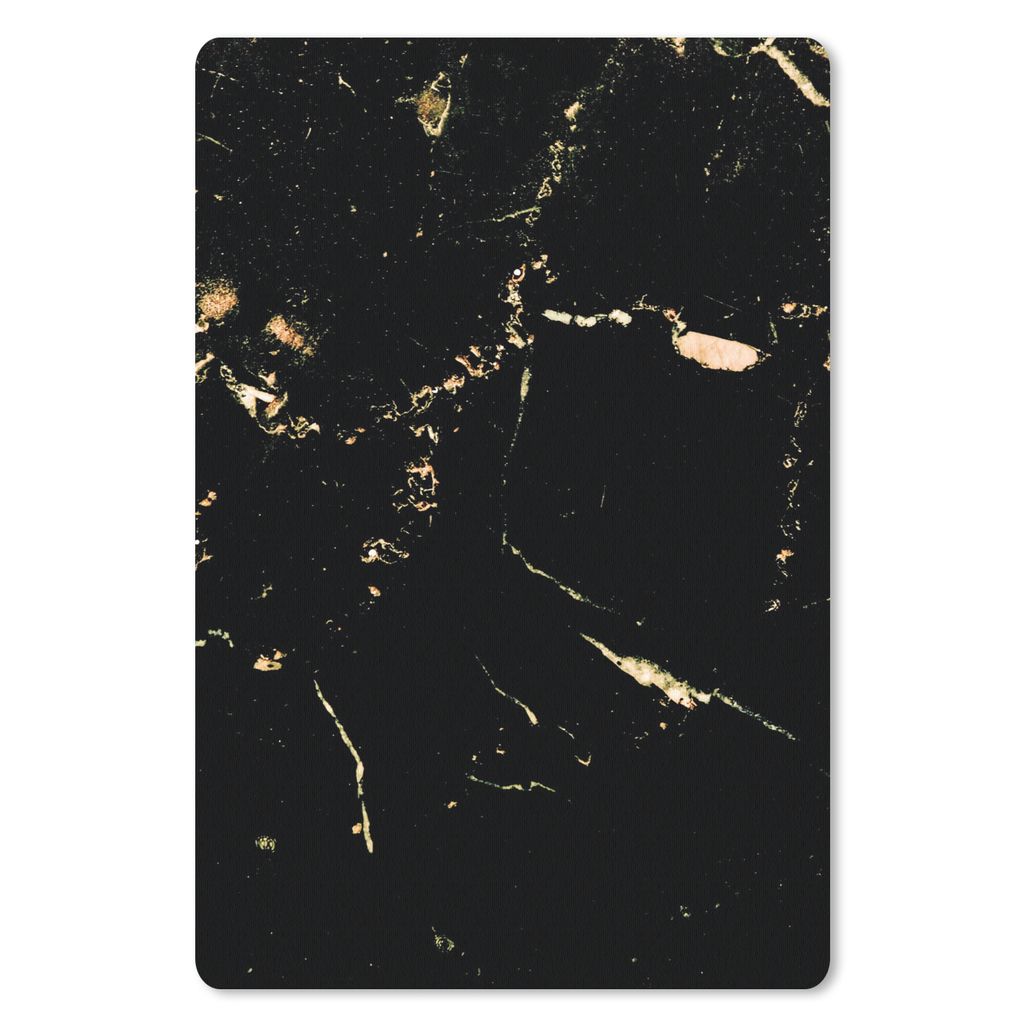 MuchoWow Mauspad Mousepad Marmor - Limette - Schwarz - Gold 40x60 cm - Mousepads - Maus Mat - Pad - Mausunterlage - Schreibtisch Accesoire - Gadg...