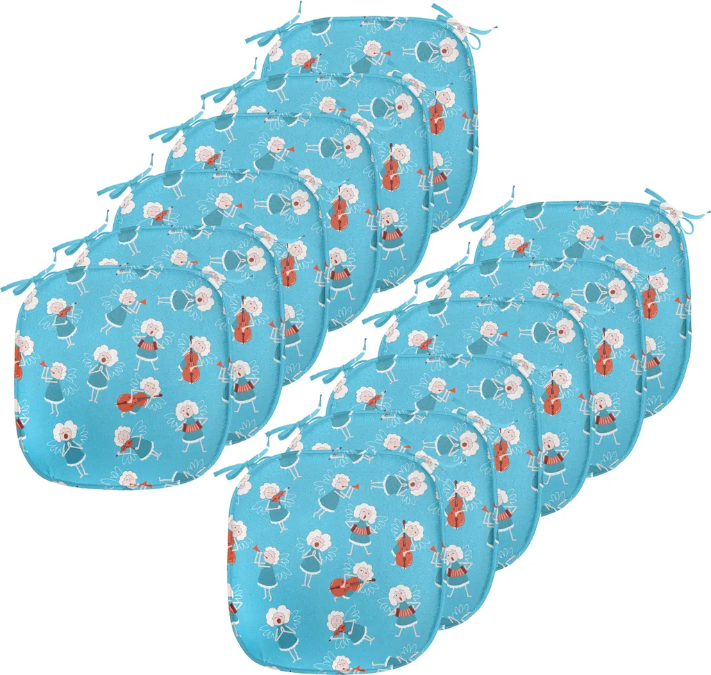 ABAKUHAUS Pack 12 Cuscini Sedie 40x40 Impermeabili Strumenti Musicali