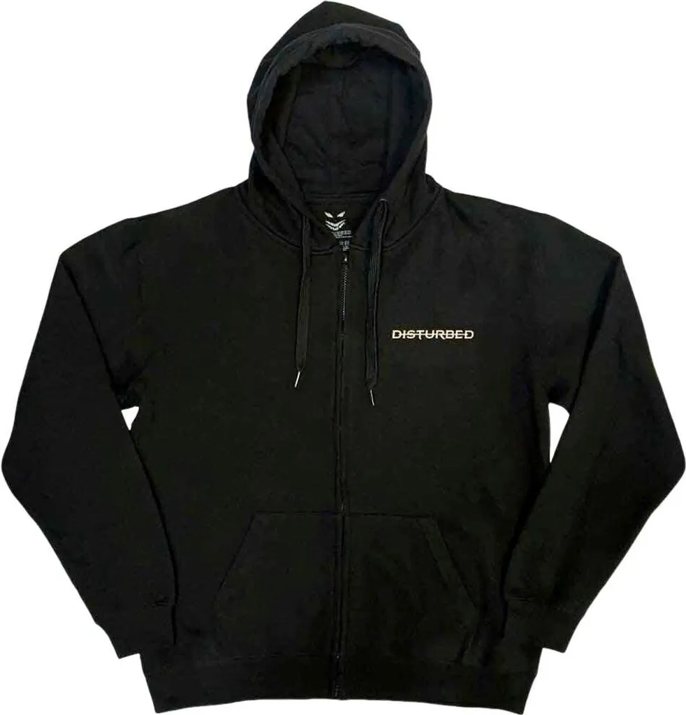 Sweat Disturbed The Face XL noir, grand logo dorsal haute densité