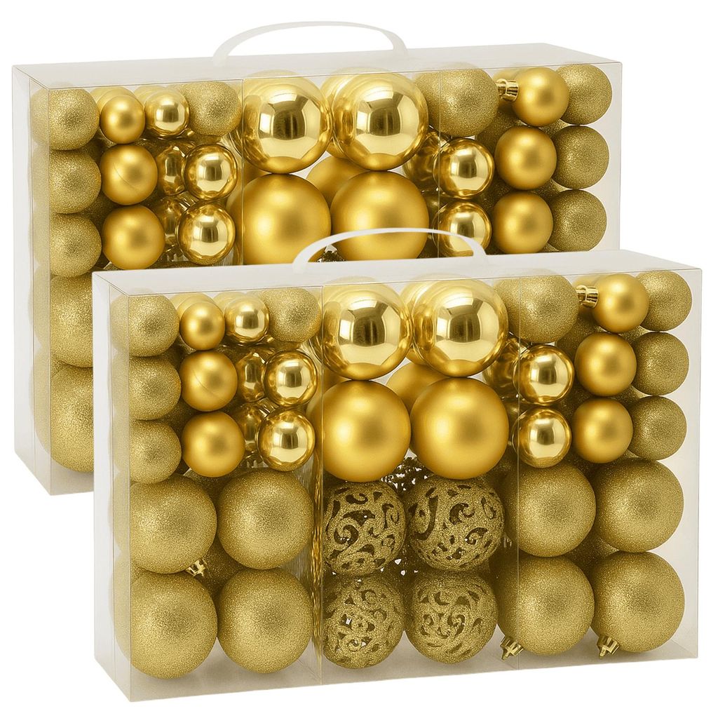 Weihnachtskugeln Set 200 Teilig Christbaumkugeln Baum Produktbild 