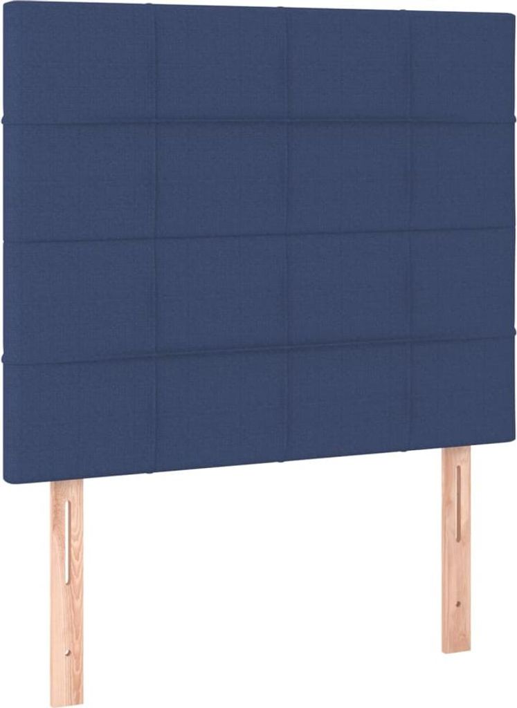 vidaXL Kopfteil Blau 90x5x118/128 cm Stoff