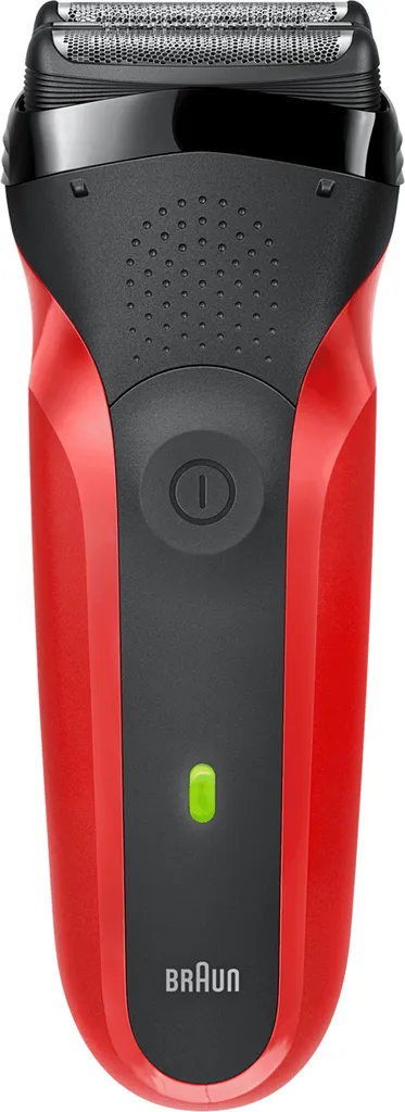 Braun Series 3 300 s Rasoio Elettrico Ricaricabile, Rasoio Da Barba Per Uomo, Rosso