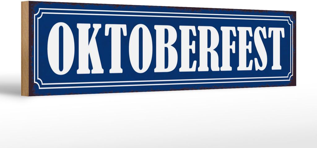Holzschild Bier, 46 x 10 cm, Holzschilder Spruch Getränke Alkohol Bier Bayern