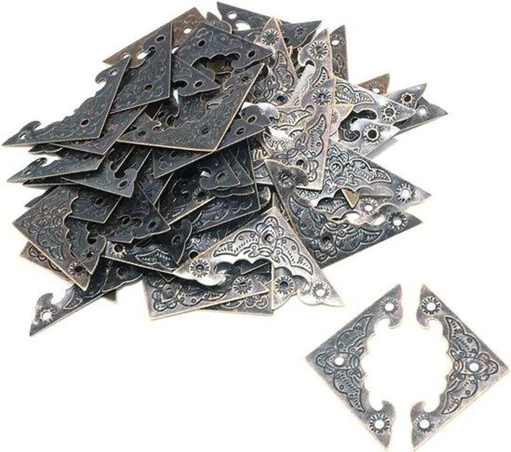 Protège-coins pour restauration de meubles anciens en bronze de 25 mm