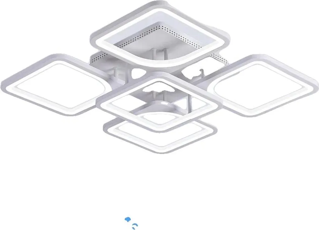 Luminaire de plafond moderne blanc 4+1 avec intensité réglable via APP