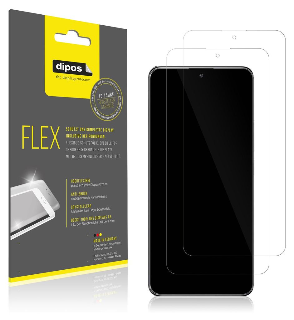 A product shot of screen protectors next to their packaging.