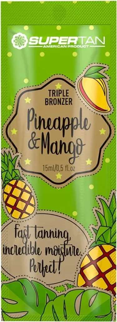 Bronzage Rapide et Intense Supertan Pineapple & Mango Lot 10 Doses