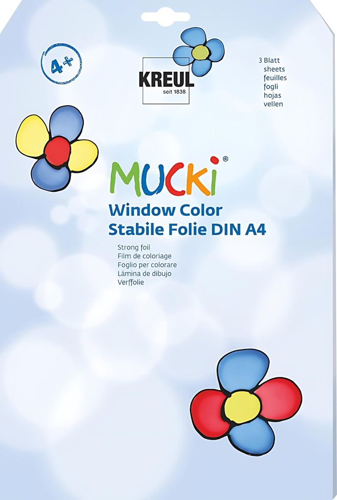 KREUL Spezialfolie für Window Color MUCKI DIN A4 3 Folien Produktbild 