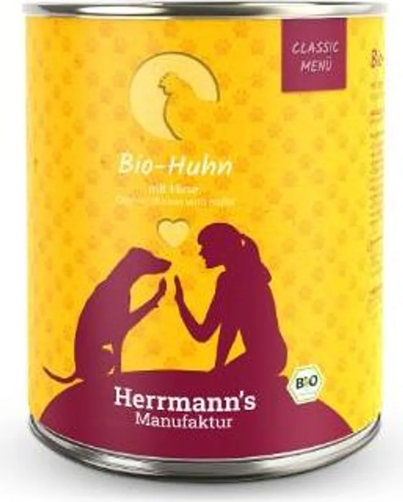 Herrmanns Dog Poulet au Millet Courge et Courgettes Pâtée Chien 6x800g