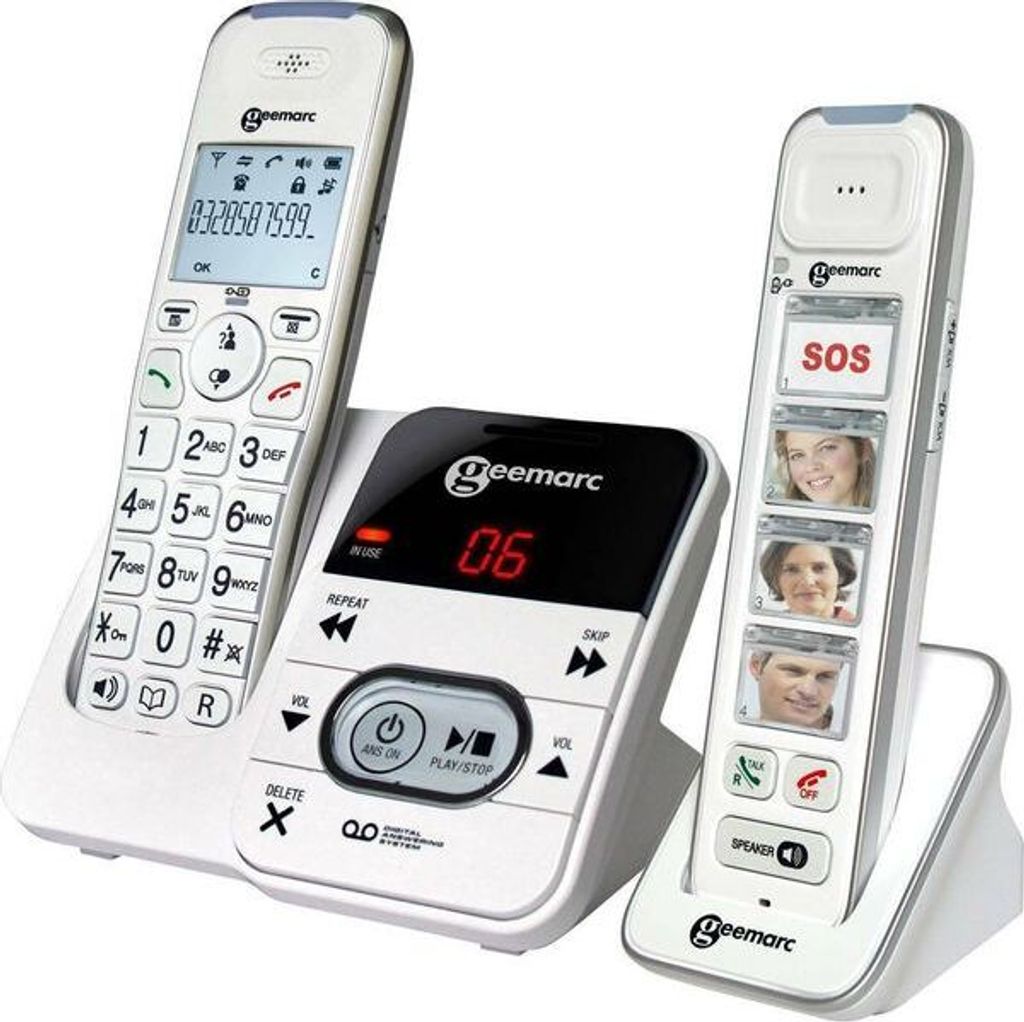 Geemarc, Téléphone senior avec combiné écran tactile Photo Image du produit 