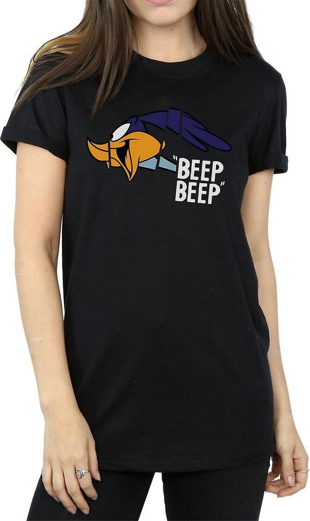 Looney Tunes - "Beep Beep" T-Shirt für Damen BI1033 (M) (Schwarz)