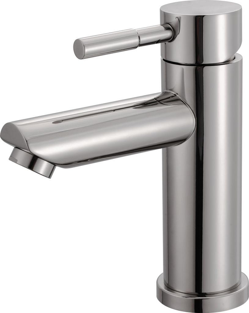 Luzzo Como Chrome - Edelstahl Waschtischarmatur Niedrig - Silberfarben