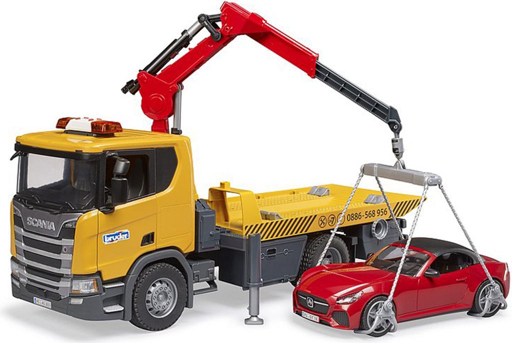 Bruder Scania Super 560R Tow Truck s Bruder Roadster Obrázek produktu 11