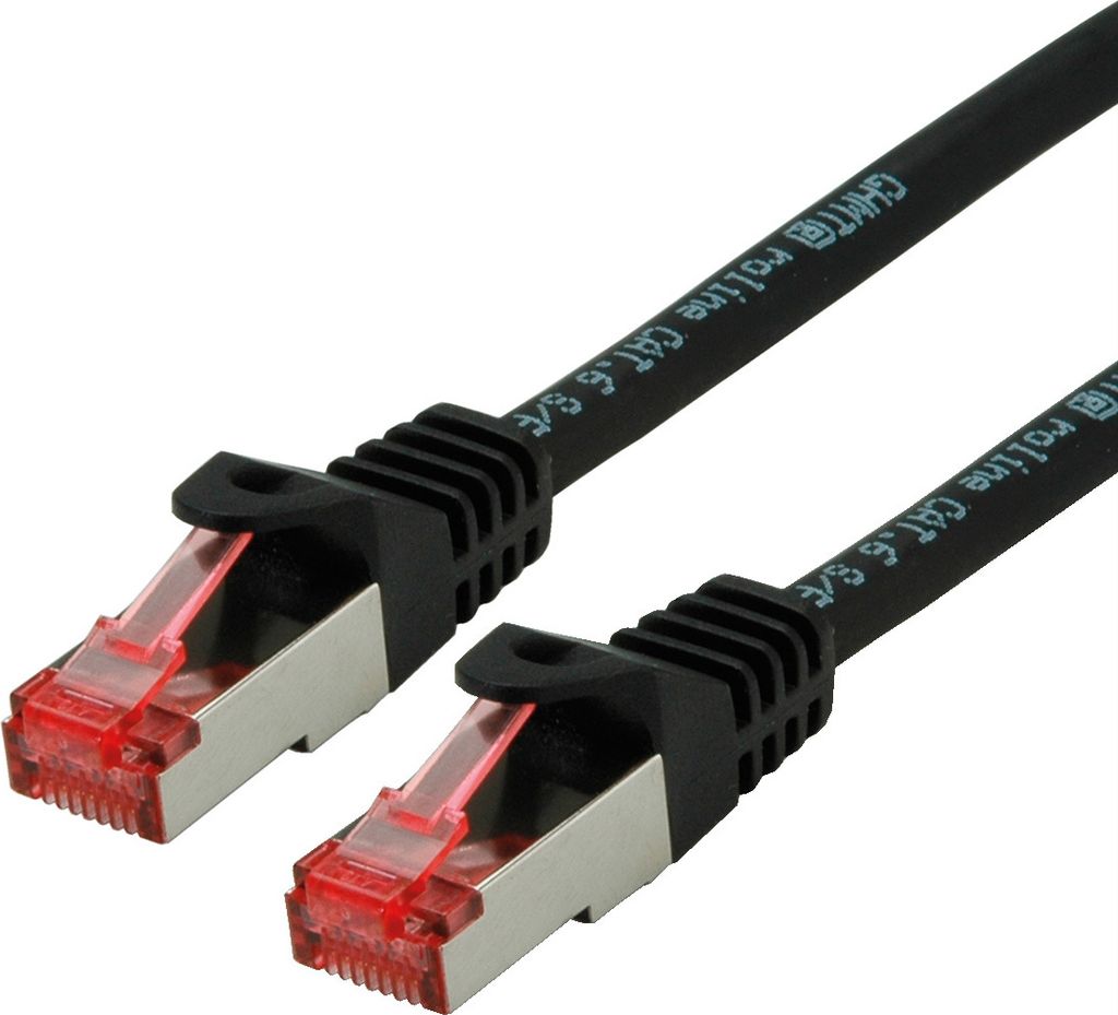 ROLINE Patchkabel Cat.6 S/FTP (PiMF), Component Level, LSOH, schwarz, 0,5 m