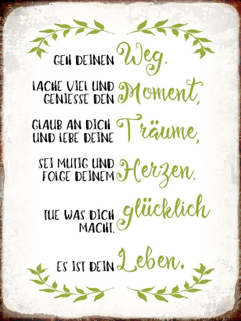 vianmo Holzschild 40x30 cm geh deinen Weg lache viel Produktbild 