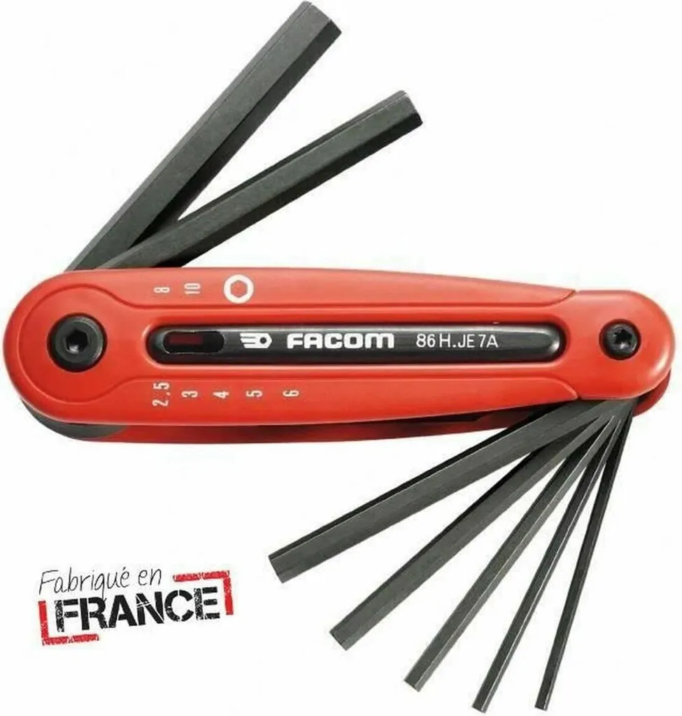 Kit clés tubulaires Facom 7 pièces pour serrage sur tiges filetées longues