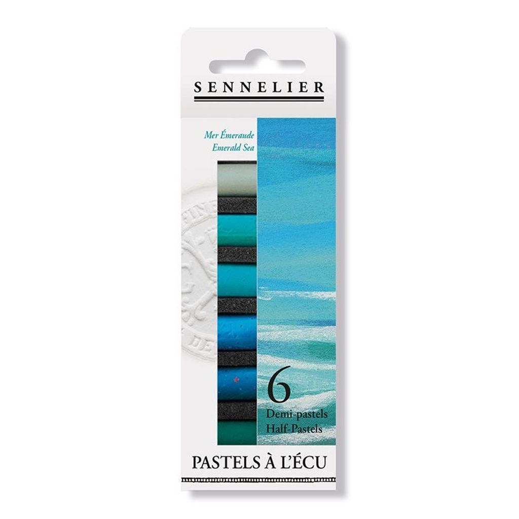 Pastellkoffer 6 halbe Pastelle - Smaragd Meer Produktbild 