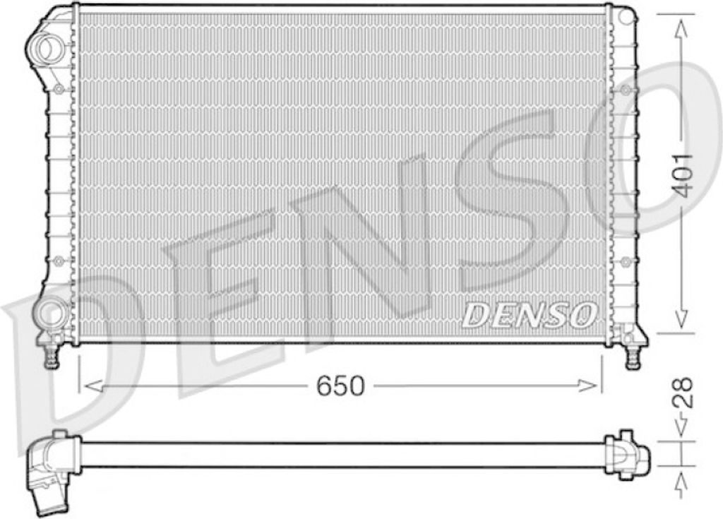 DENSO DRM09061 Kühler Wasserkühler Motorkühler für FIAT Doblo Cargo (223) Doblo Kombi (119, 223)