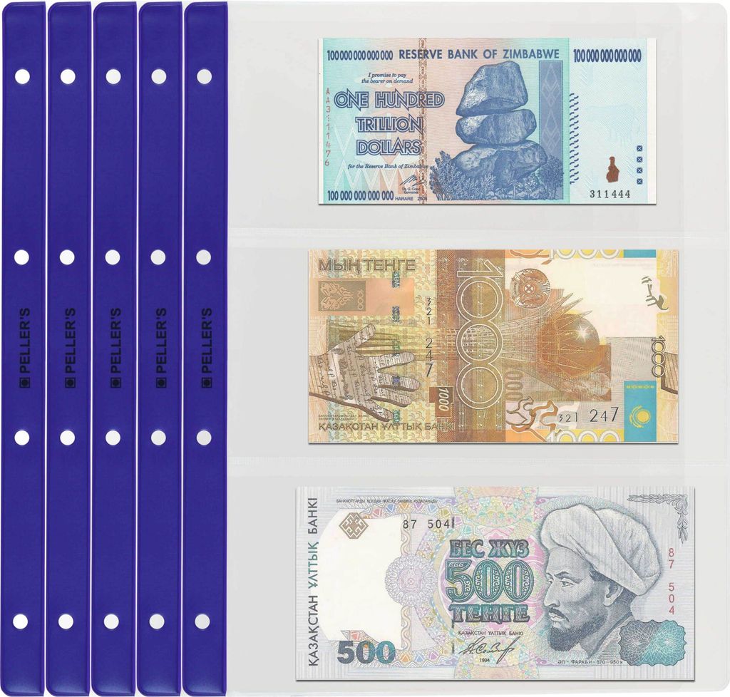 Banknotenhüllen - Briefehüllen für Sammelalbum PELLER'S XL, Produktbild 