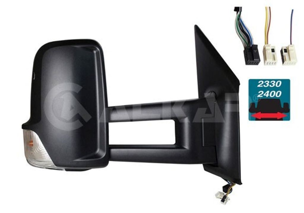 ALKAR 9242021 Außenspiegel Seitenspiegel Rechts passend für MERCEDES-BENZ Sprinter 3,5-T Kastenwagen (907, 910) Beheizt Konvex Elektrisch