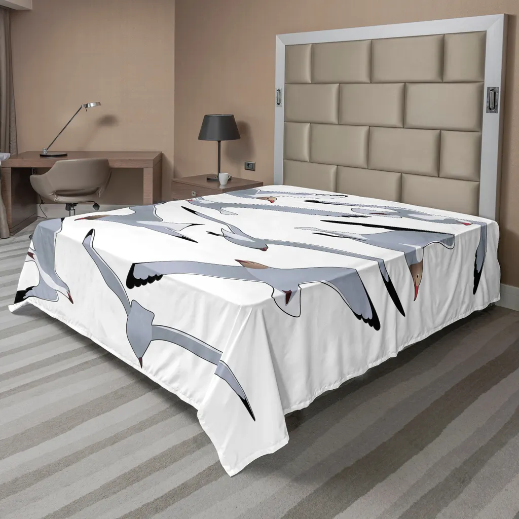 Lenzuolo ABAKUHAUS Gabbiani 266x260 cm | Dormi come in riva al Mare