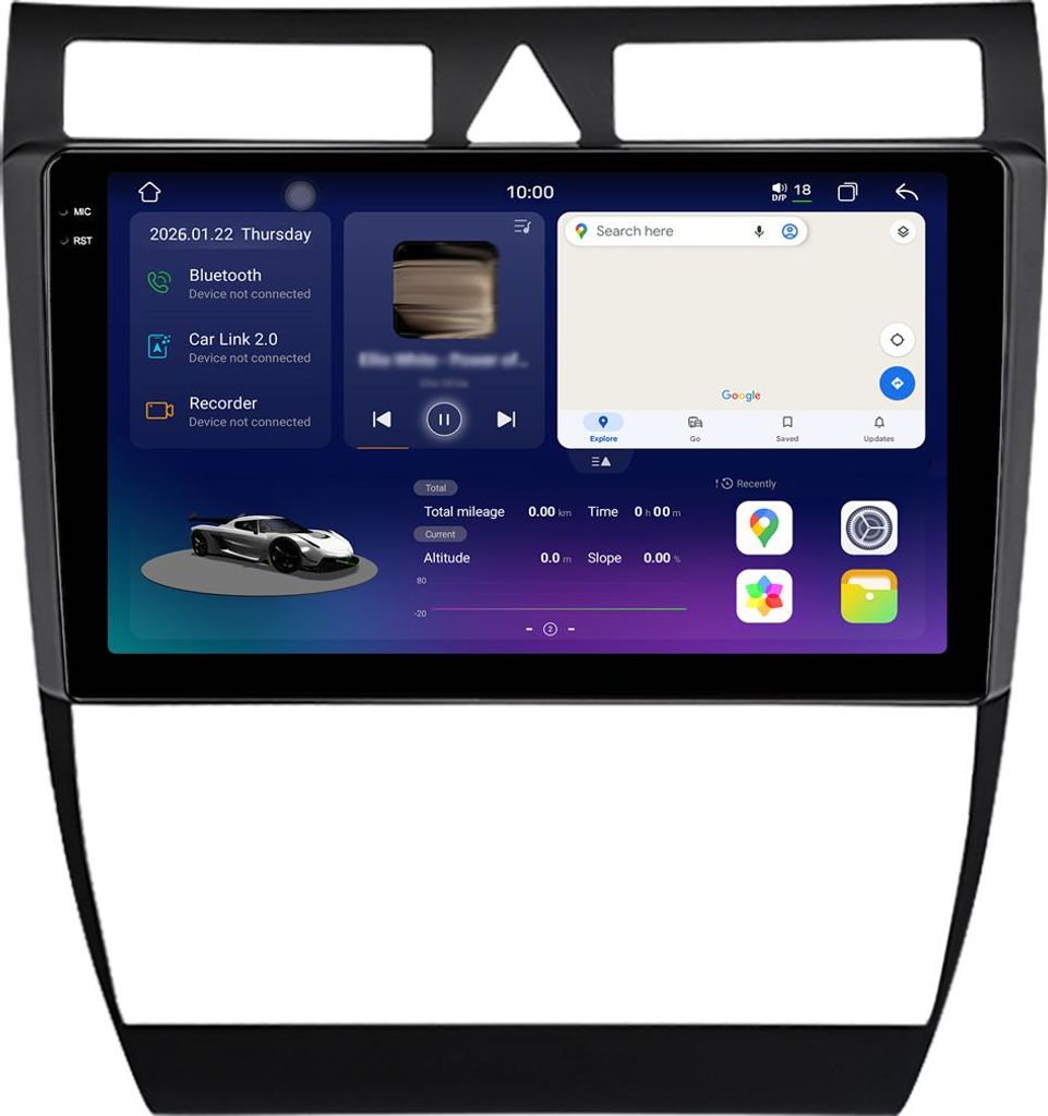 2k Display Android Radio 128GB für Audi A6 C5 1997-2004 Carplay Android Auto Navi 4G LTE Bluetooth DAB+ Rückfahrkamera Lenkradsteuerung