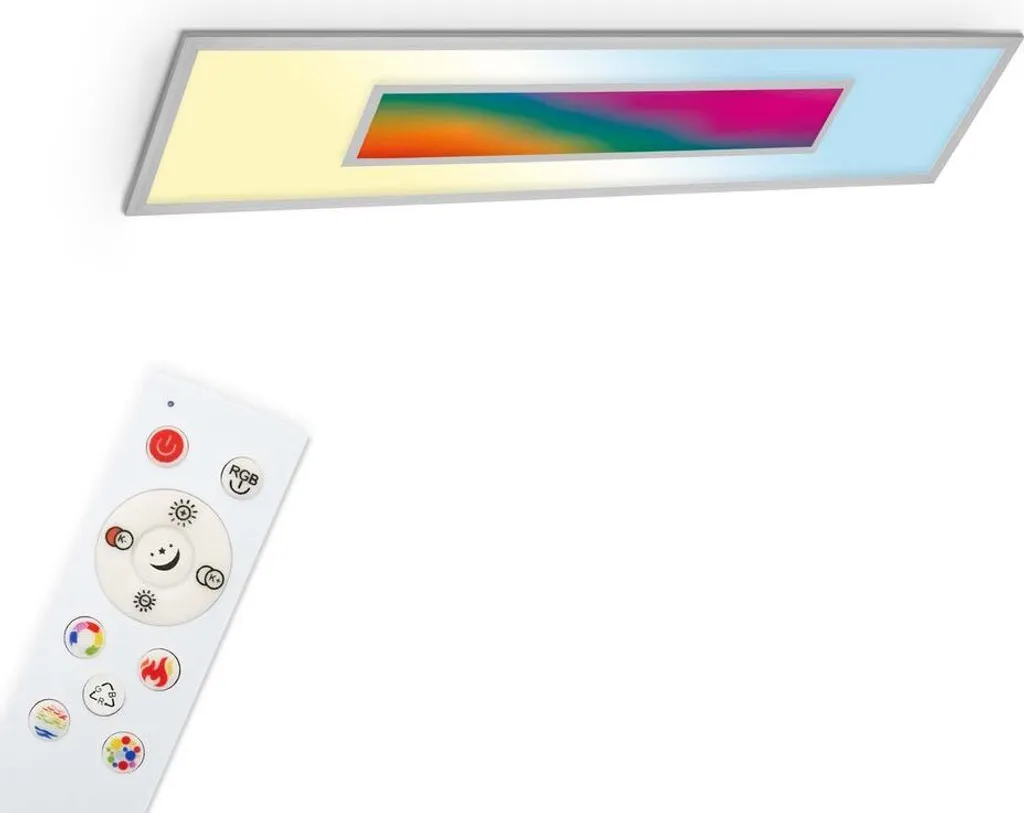 Plafonnier LED Rectangulaire RVB CCT 120cm Telefunken Argent 3600lm